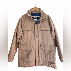 Woolrich Tan Field Jacket Thinsulate Utility Coat Vintage USA